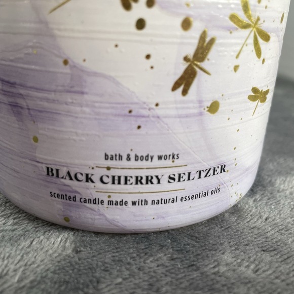 Bath & Body‎ Works BLACK CHERRY SELTZER 3 Wick Candle Retired New - Picture 2 of 4